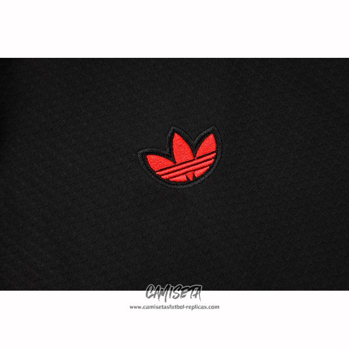 Chandal del Manchester United 2025-2026 Manga Corta Negro - Pantalon Corto